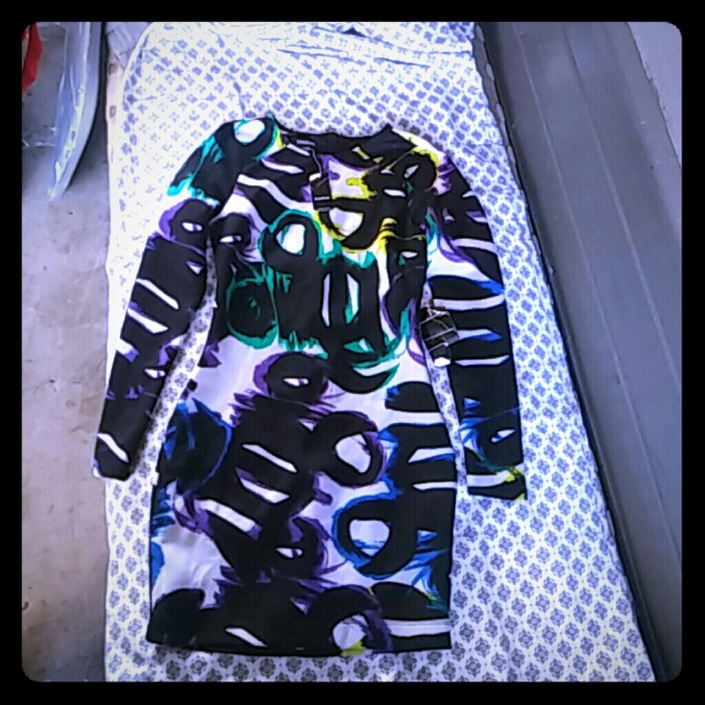 Bebe block party scuba dress size xs